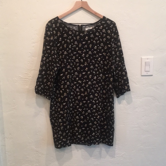 Old Navy Floral Print Zip Back Dress Womens Size L - Picture 4 of 8